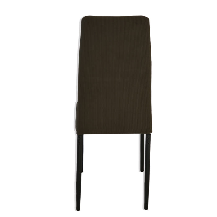 Set Da 6, Sedia Queen Kit Millerighe Cenere/Gambe Nere 6Pz