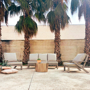 Set Malaga Divano+2Poltrone Allum. Tortora