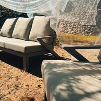 Set Malaga Divano+2Poltrone Allum. Tortora