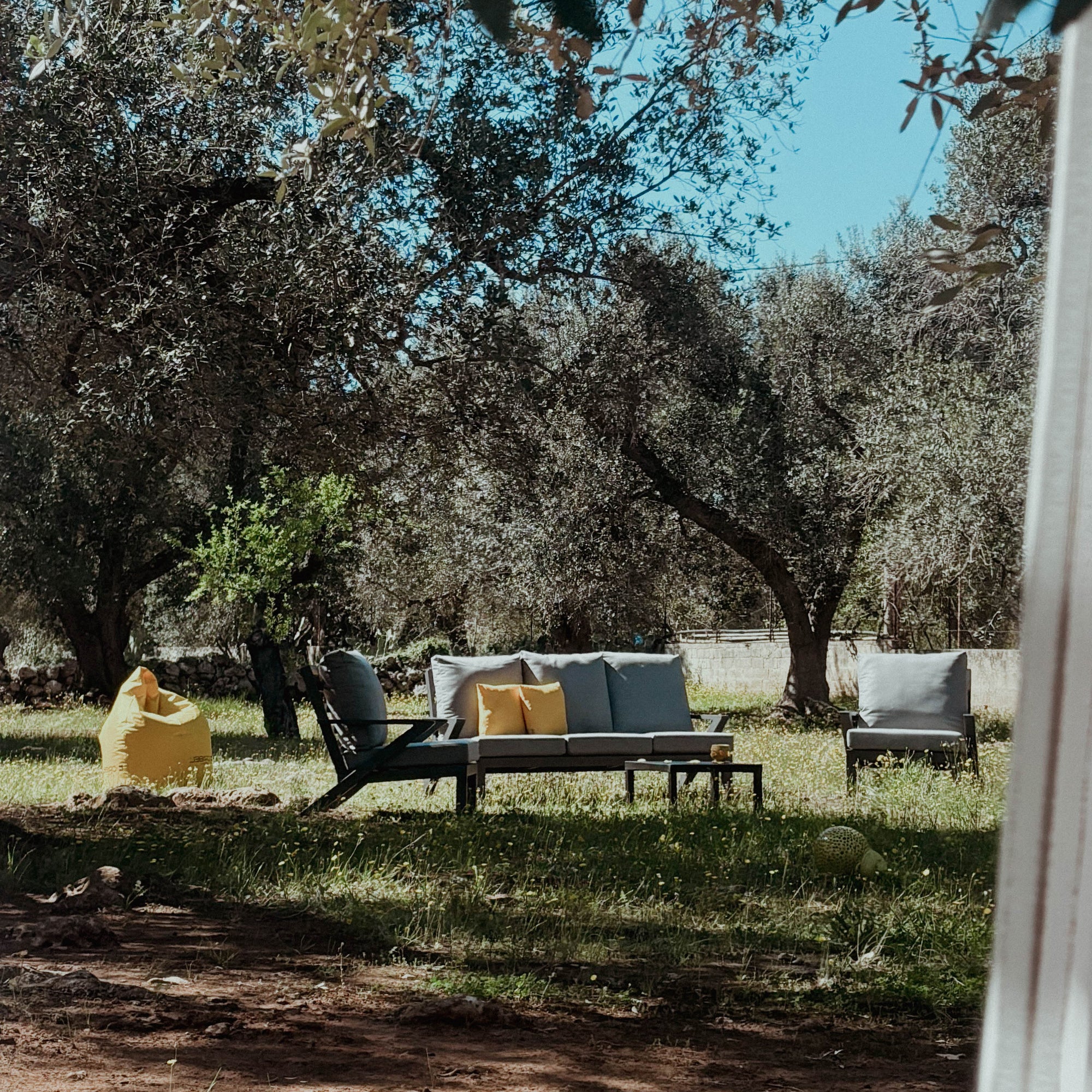 Set Malaga Divano+2Poltrone Allum. Antracite