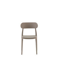 Set Da 4, Sedie Celine Tortora In Polipropilene