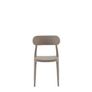 Set Da 4, Sedie Celine Tortora In Polipropilene