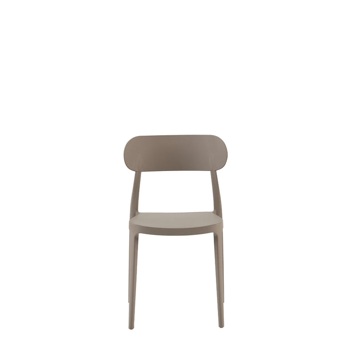 Set Da 4, Sedie Celine Tortora In Polipropilene