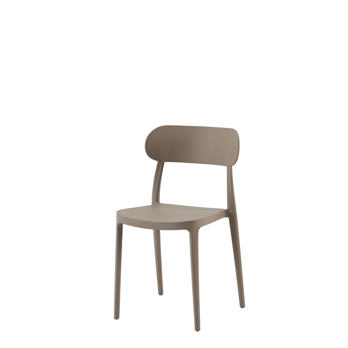 Set Da 4, Sedie Celine Tortora In Polipropilene