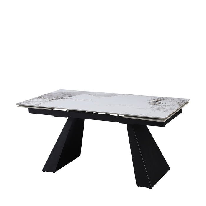 Tavolo Vermont All. Bianco/Grigio Gambe Nere