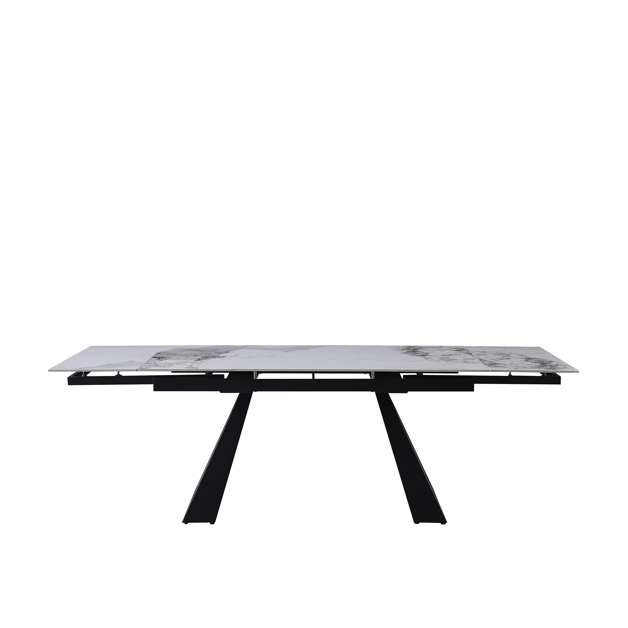 Tavolo Vermont All. Bianco/Grigio Gambe Nere