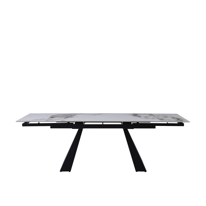 Tavolo Vermont All. Bianco/Grigio Gambe Nere