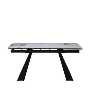 Tavolo Vermont All. Bianco/Grigio Gambe Nere