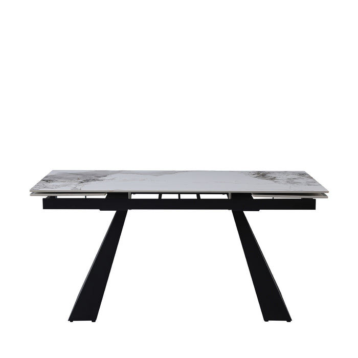 Tavolo Vermont All. Bianco/Grigio Gambe Nere