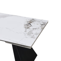 Tavolo Vermont All. Bianco/Grigio Gambe Nere