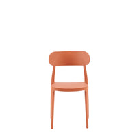 Set Da 4, Sedie Celine Rosso Acero In Polipropilene