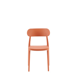 Set Da 4, Sedie Celine Rosso Acero In Polipropilene