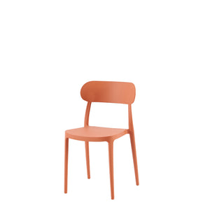 Set Da 4, Sedie Celine Rosso Acero In Polipropilene