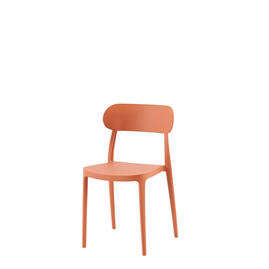 Set Da 4, Sedie Celine Rosso Acero In Polipropilene