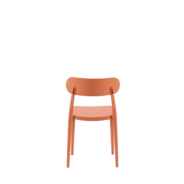 Set Da 4, Sedie Celine Rosso Acero In Polipropilene