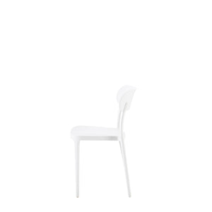 Set Da 4, Sedie Celine Bianca In Polipropilene