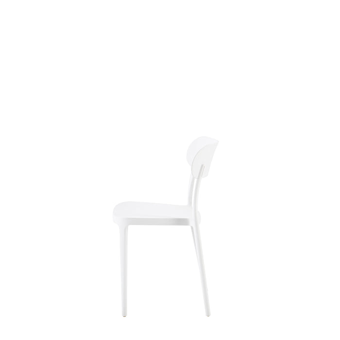 Set Da 4, Sedie Celine Bianca In Polipropilene