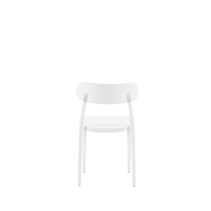 Set Da 4, Sedie Celine Bianca In Polipropilene