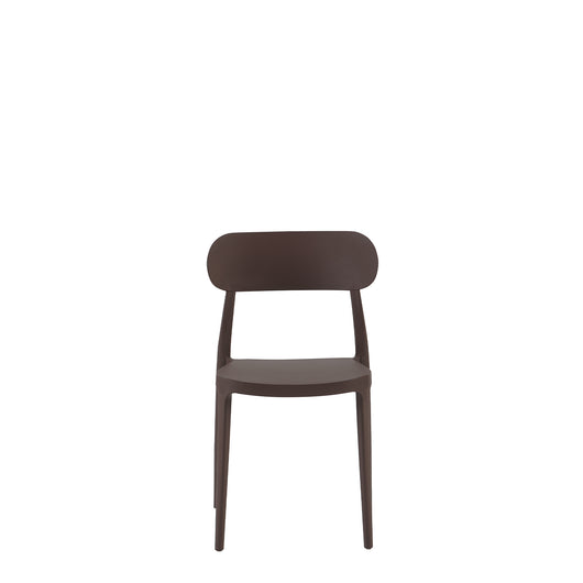 Set Da 4, Sedie Celine Bronzo In Polipropilene