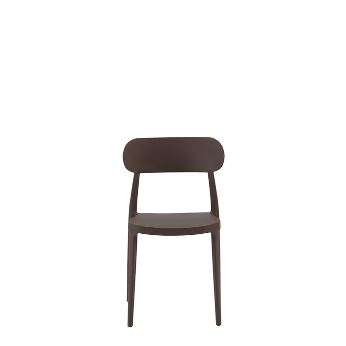 Set Da 4, Sedie Celine Bronzo In Polipropilene