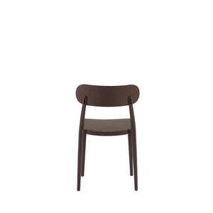 Set Da 4, Sedie Celine Bronzo In Polipropilene