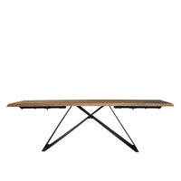 Tavolo Iago 160/240 Top Rovere Scuro/Gambe Nere