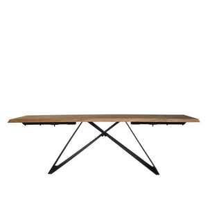 Tavolo Iago 160/240 Top Rovere Scuro/Gambe Nere