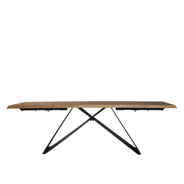 Tavolo Iago 160/240 Top Rovere Scuro/Gambe Nere