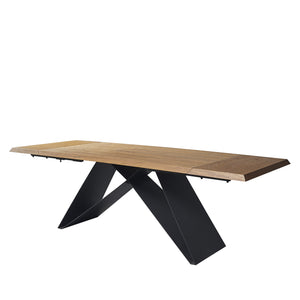 Tavolo Iago 160/240 Top Rovere Scuro/Gambe Nere