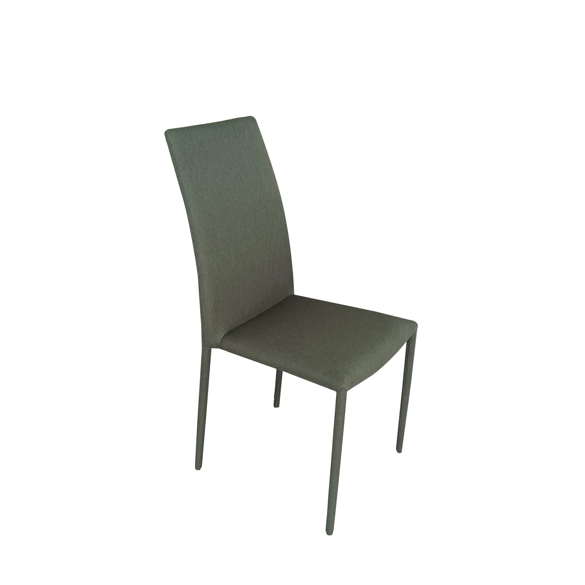 Set Da 6, Sedie Dedis Tessuto Verde