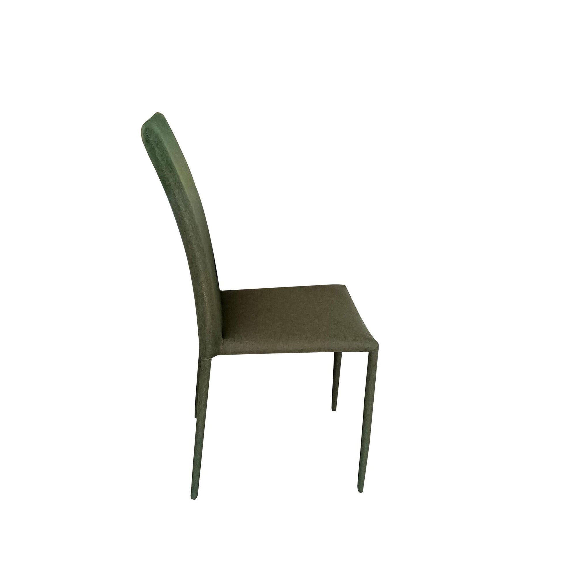 Set Da 6, Sedie Dedis Tessuto Verde