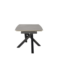 Tavolo Toledo Bianco C/Venature Grigie/Gambe Nere