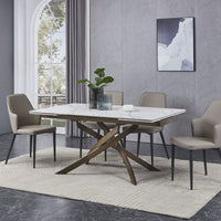 Tavolo Pegaso Pietra Patagonia Con Gambe Bronzo