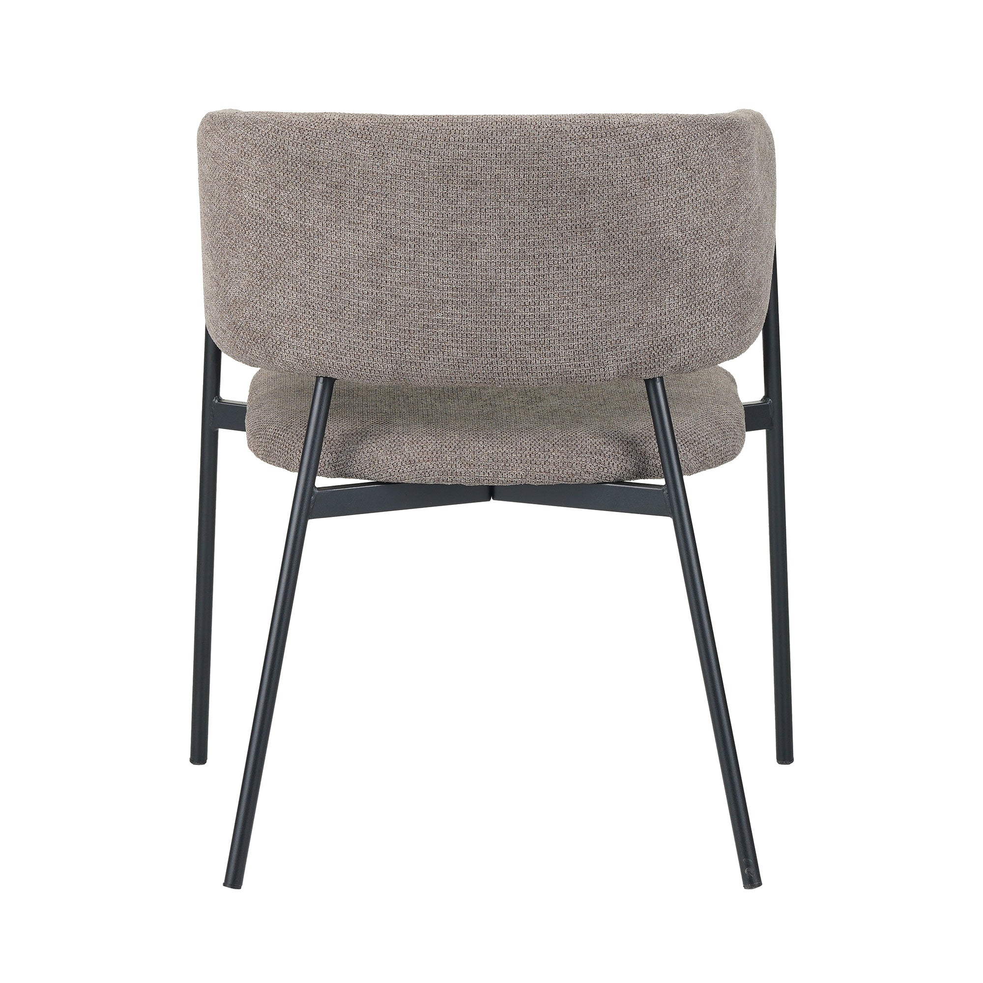 Set Da 4, Poltrona Brigitte Tessuto Tortora Gambe Nere Per Soggiorno, Cucina E Arredo Bar