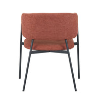 Set Da 4, Poltrona Brigitte Tessuto Ruggine Gambe Nere Per Soggiorno, Cucina E Arredo Bar