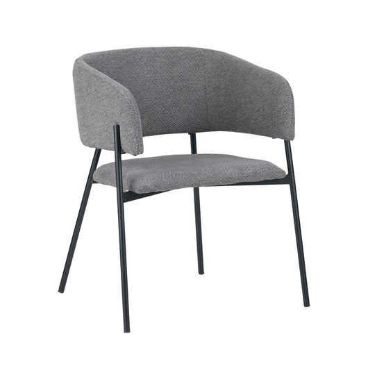 Set Da 4, Poltrona Brigitte Tessuto Cenere Gambe Nere Per Soggiorno, Cucina E Arredo Bar