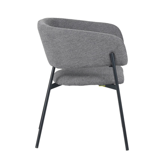 Set Da 4, Poltrona Brigitte Tessuto Cenere Gambe Nere Per Soggiorno, Cucina E Arredo Bar