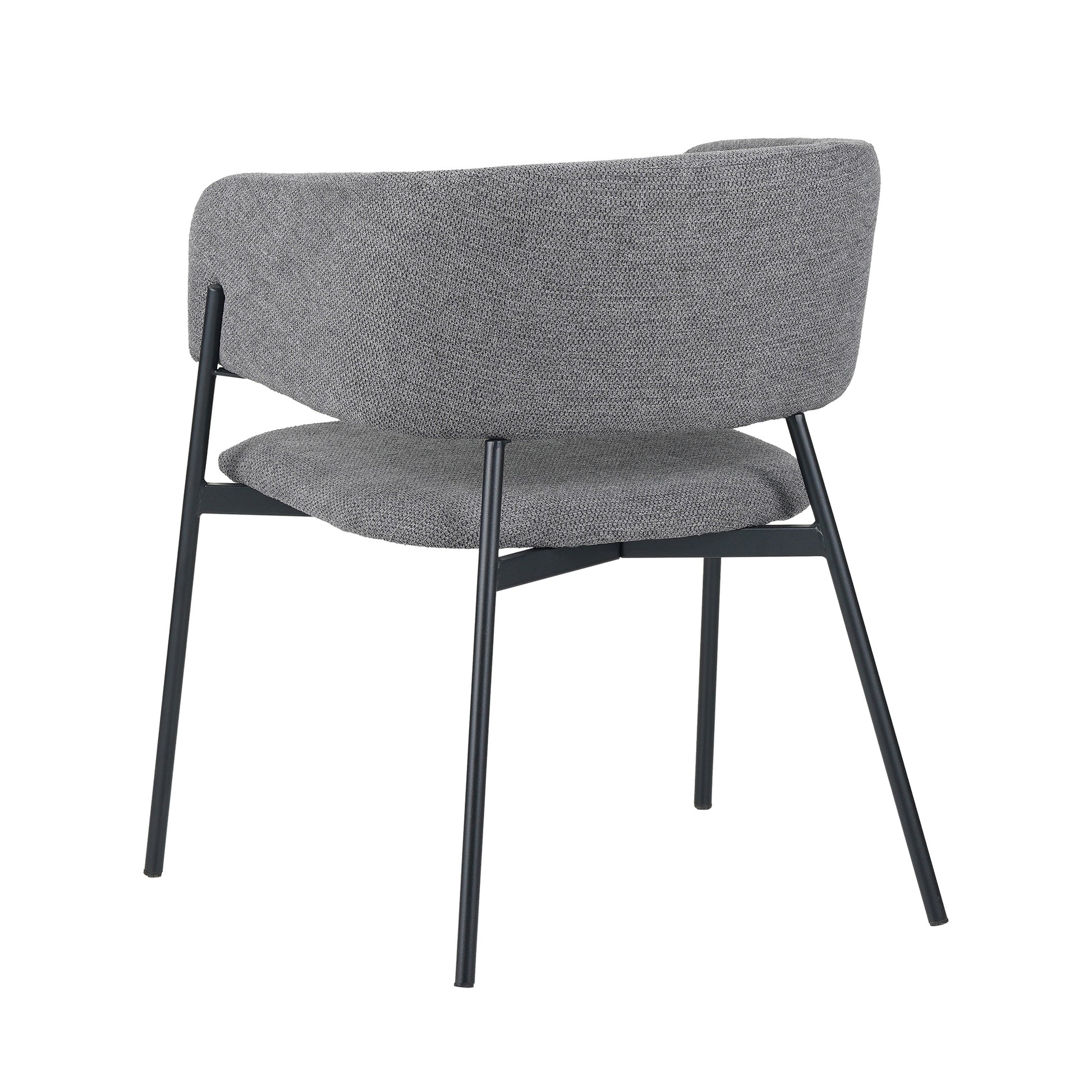 Set Da 4, Poltrona Brigitte Tessuto Cenere Gambe Nere Per Soggiorno, Cucina E Arredo Bar
