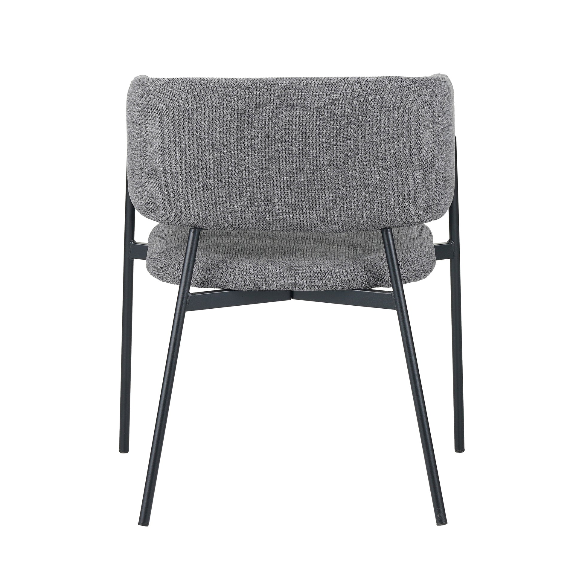 Set Da 4, Poltrona Brigitte Tessuto Cenere Gambe Nere Per Soggiorno, Cucina E Arredo Bar