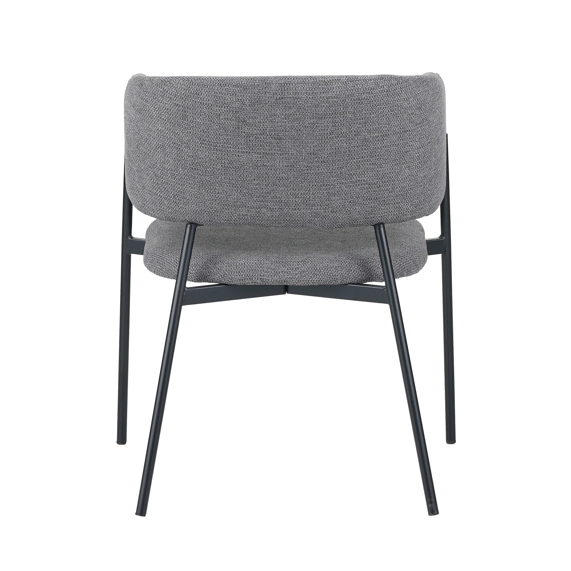 Set Da 4, Poltrona Brigitte Tessuto Cenere Gambe Nere Per Soggiorno, Cucina E Arredo Bar