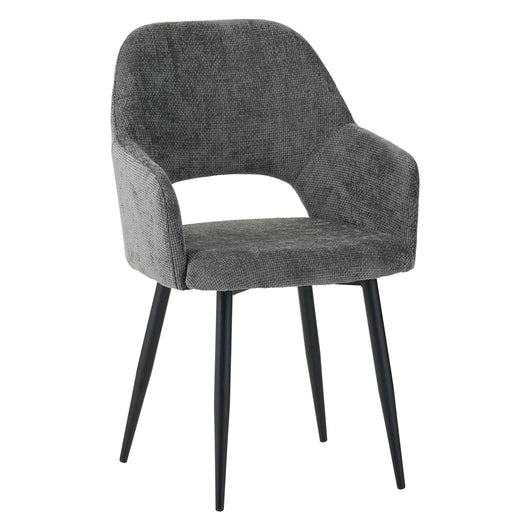 Set Da 2, Poltrona Giselle Tessuto Cenere Gambe Nere