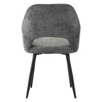 Set Da 2, Poltrona Giselle Tessuto Cenere Gambe Nere