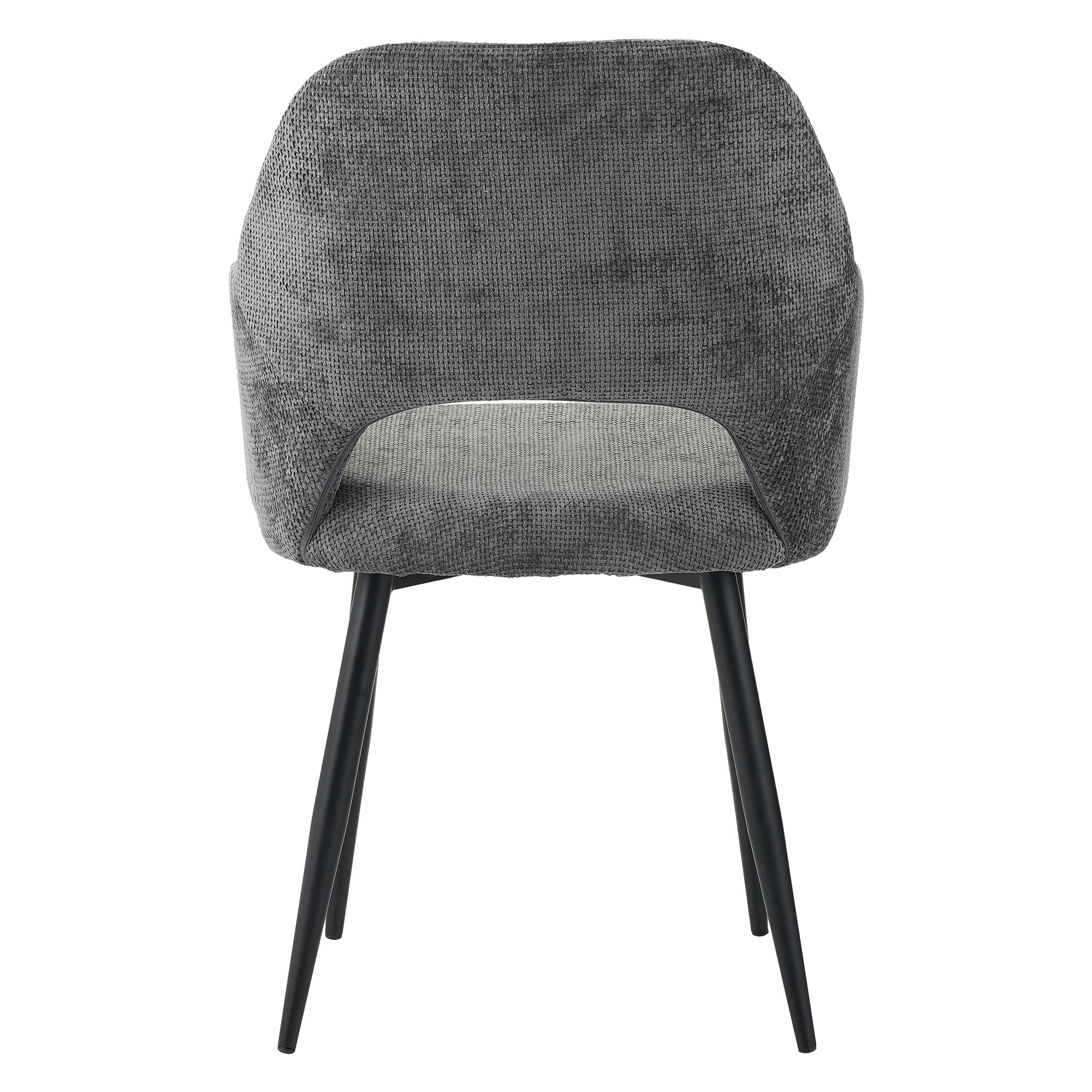 Set Da 2, Poltrona Giselle Tessuto Cenere Gambe Nere