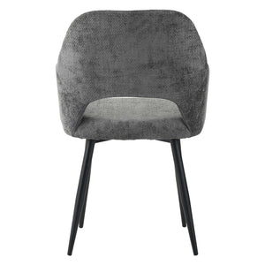Set Da 2, Poltrona Giselle Tessuto Cenere Gambe Nere
