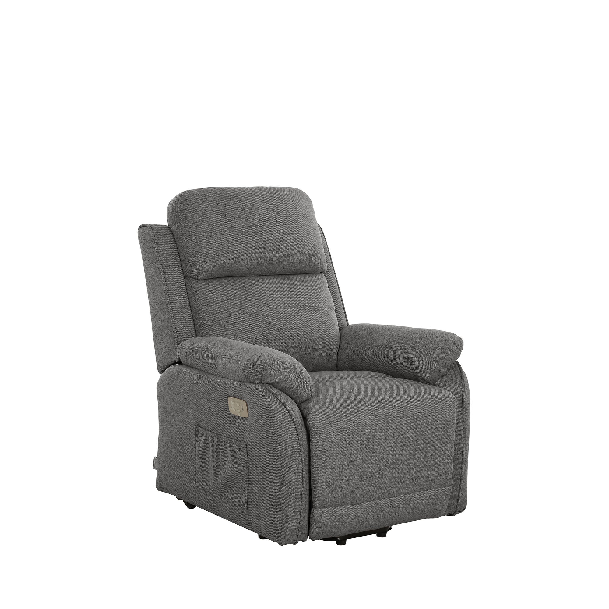 Poltrona Relax Eugenia 2 Motori C/Usb Tess Cenere