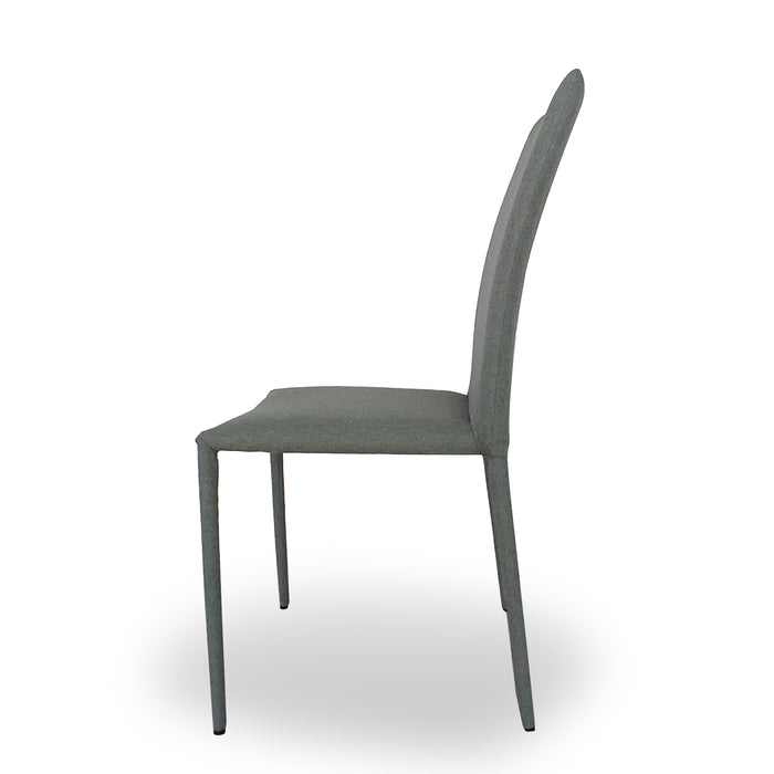 Set Da 6, Sedie Dedis Tessuto Verde Salvia