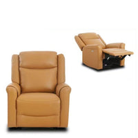 Poltrona Relax Isabel Recliner Elet Pelle Camel