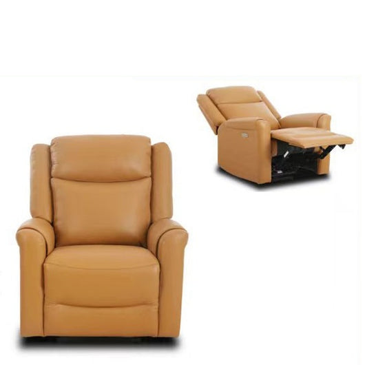 Poltrona Relax Isabel Recliner Elet Pelle Camel