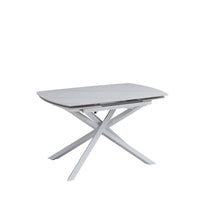 Tavolo Louis 130/190 Bianco C/Venat/Gambe Bianche