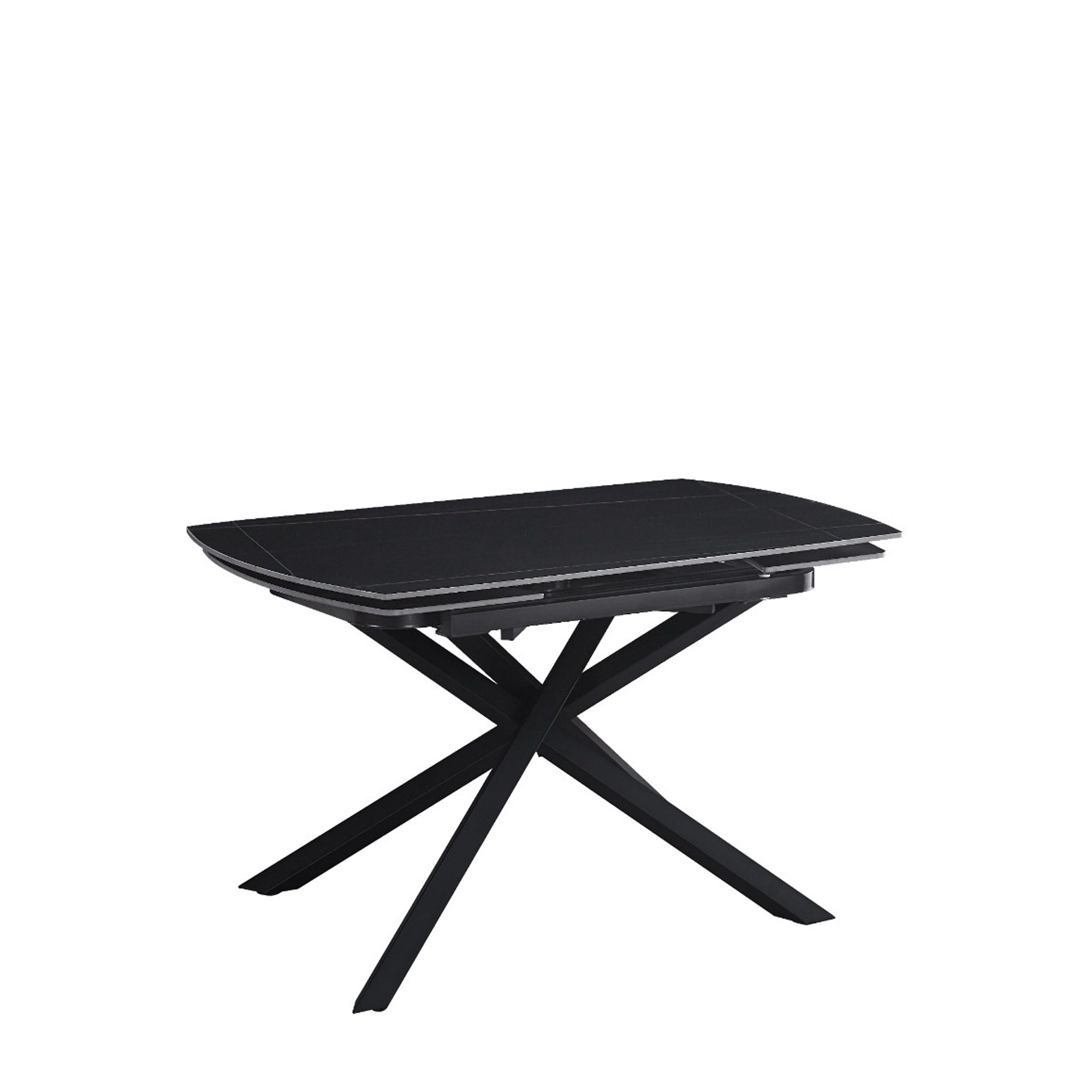 Tavolo Louis 130/190 Nero/Gambe Nere